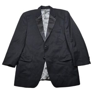 Calvin Klein Tuxedo Jacket Mens 42S Black Shawl Collar Satin Lapel Formal Wear